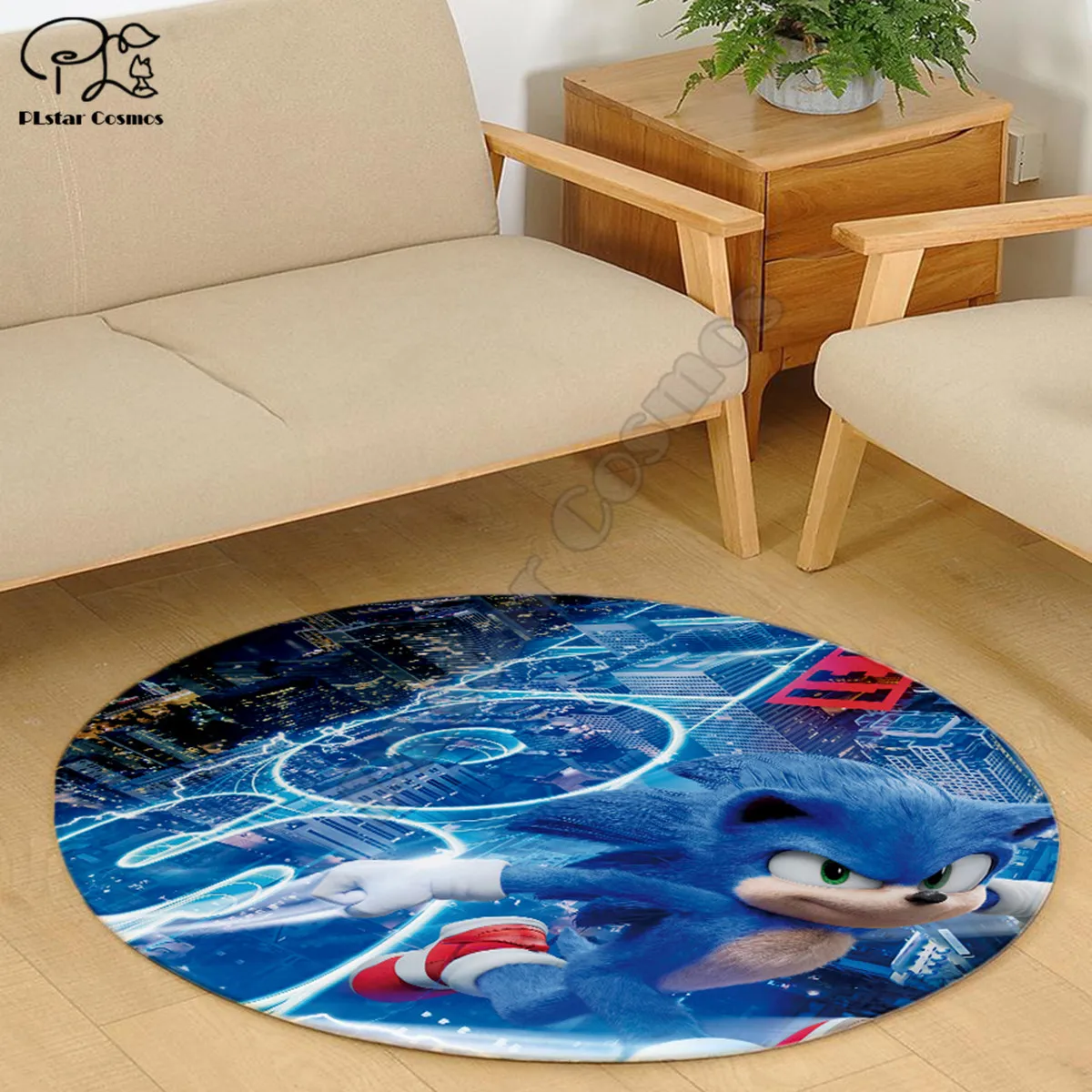 Sonic anime raksturs modelis Laukumā Anti-Skid Zonas Grīdas Paklājs 3D Paklāju neslīdoša Mat Ēdamistaba Dzīvojamā Istaba Mīkstas Guļamistabas Paklāju