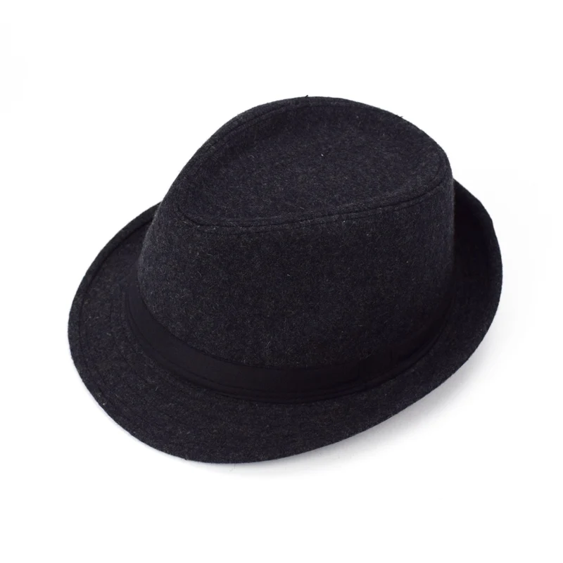 Sākotnējā Unisex Strukturētu Vilnas Fedora Cepuri Fedora cepures vīriešiem Džeza fedora filca cepuri galvā Anglijas Stila Ziemassvētku Dāvanu Trilby