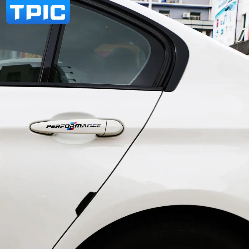 TPIC 4GAB/DAUDZ 2017 Auto Durvju Rokturi Uzlīmes, Auto Dekorēšana Uzlīmes Piederumi BMW F30 F34 F10 E46 E39 E60 E90 E70 E71X5 X6