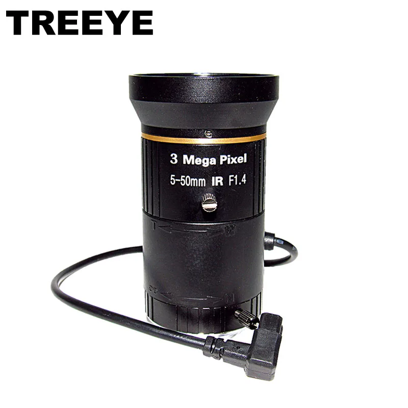 TREEYE HD 3.0 Megapikseļu Varifocal 5-50mm objektīvs IS CCTV Kameras Objektīvs 1/2.5