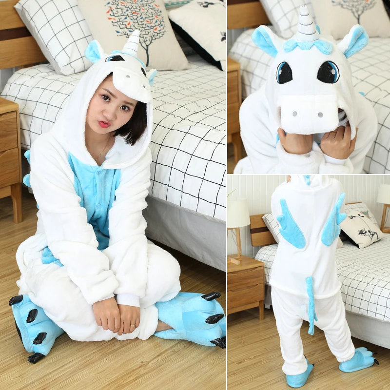 Unicorn Onesies Ziemas Anime кигуруми Dūriens Koala Pidžamu Kugurumi Ģimenes Sievietēm, Vīriešiem Naktsveļu Unicornio Pieaugušo Flaneļa Sleepwear
