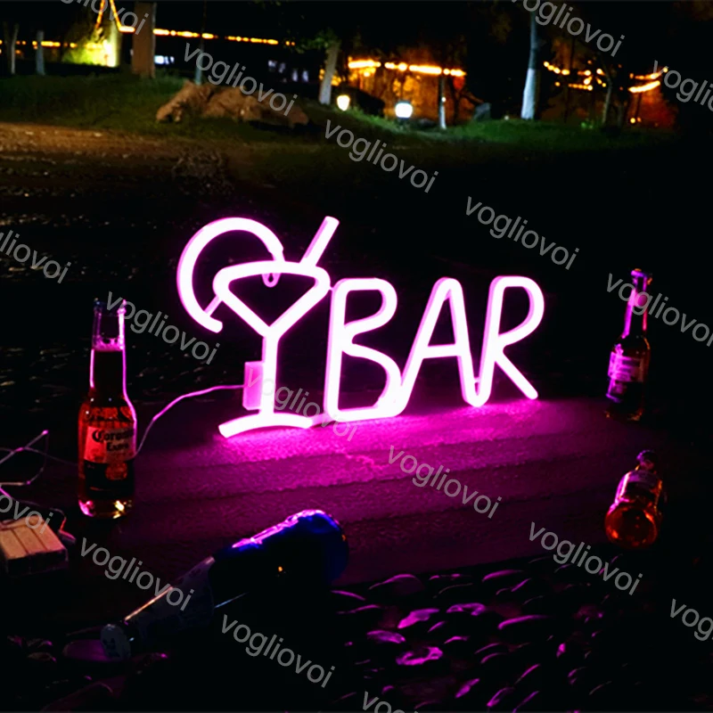 Vogliovoi Nakts gaisma Neona Zīme SMD2835 3D Iekštelpu Burtu Formas Bar Modelis Brīvdienu Xmas Party Kāzu Galda Lampa