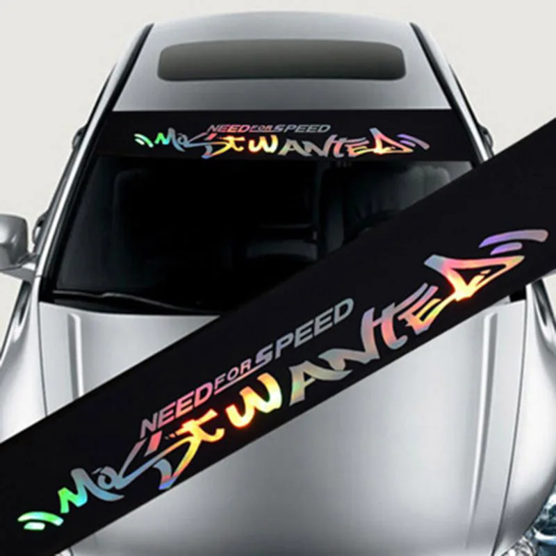 Vējstikla dekoratīvās Auto Uzlīmes 130x21cm Atstarojošs Apdare Uzlīmes Car Styling modes Priekšā, Aizmugurē, priekšējā Vējstikla Decal