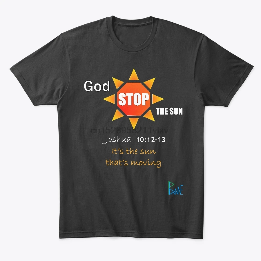Vīriešu t krekls Džošua 1012-13 Dievs apstājās saule tshirts Sieviešu t-krekls