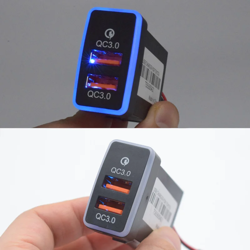 XCGaoon QC3.0 Quickcharge Automašīnas Lādētājs Dubultā USB Tālruni, PDA DVR Adapteri Plug & Play Kabeli TOYOTA Hilux VIGO