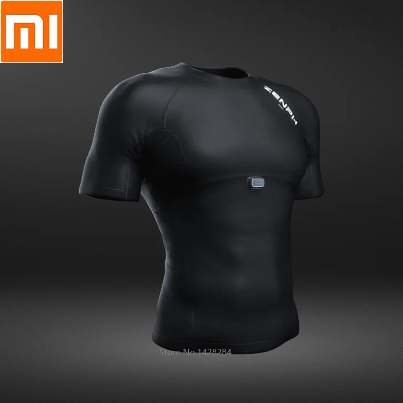 Xiaomi ZENPH Vīriešiem smart sporta reālā laika uzraudzību, Augsta elastība, Ātri žāvēšanas Vasaras Sporta T-krekls darbojas ar Īsām piedurknēm