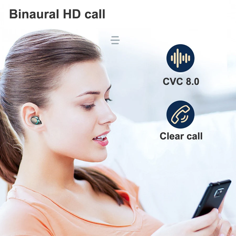 XVIDA F6 TWS Bezvadu Austiņu sporta Bluetooth 5.0 Earbuds auriculares Austiņas Austiņas lādēšanas xiaomi viedtālruni oppo
