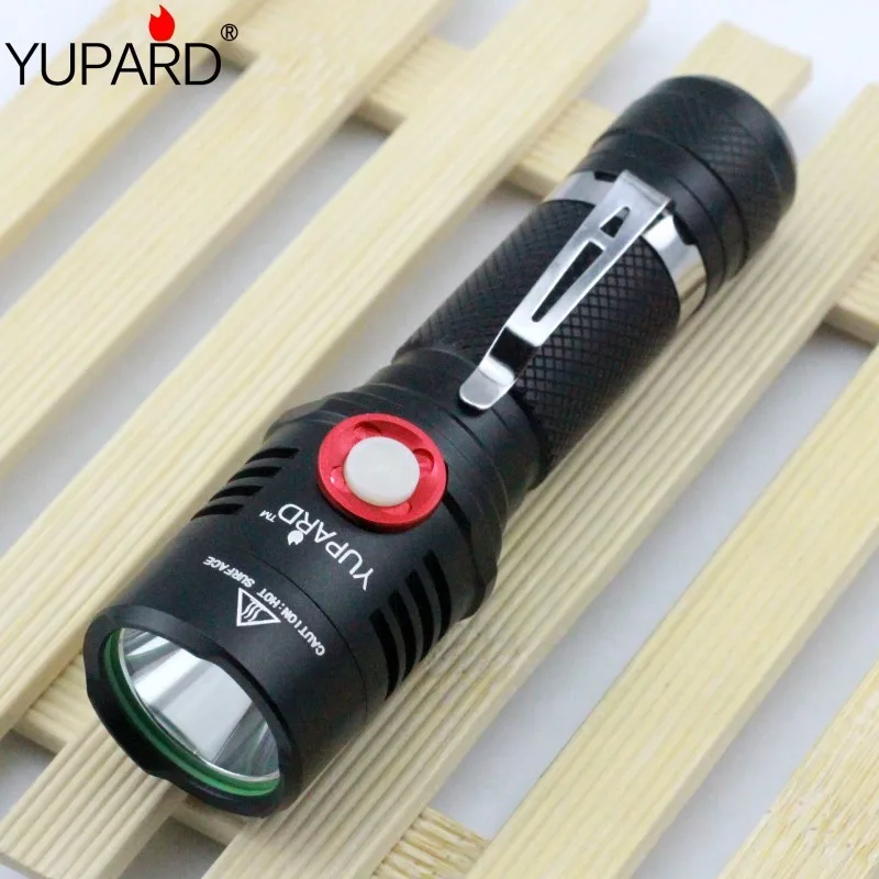 YUPARD XM-L2 T6 LED 18650 uzlādējams akumulators Bezpakāpju Dimming lukturīti lāpu usb uzlādes kempings zvejas āra lampas