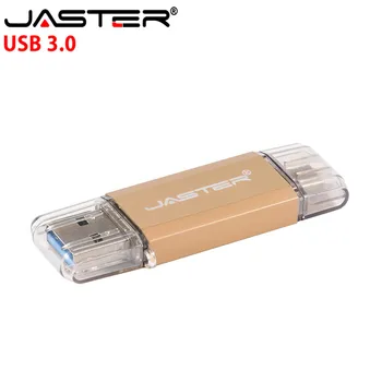 JASTER OTG USB 3.0 klienta LOGO Tipa-C, usb flash drive 8GB 16GB 4GB 32GB 64GB Pen Drive memory Stick Tālruņiem Micro U diska