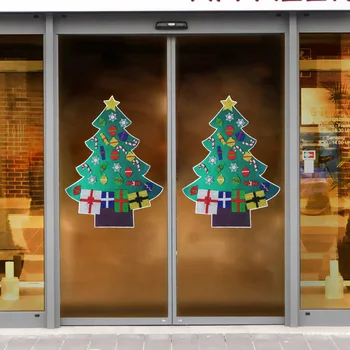 Ziemassvētku Eglīte Sienas Uzlīmes 3D DIY Dimanta Krāsošana Logu Stikls Festivāls Uzlīmes Murals Jaunā Gada Dāvanu, Ziemassvētku Dekori Mājas