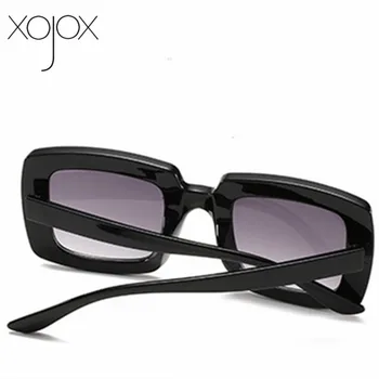 XojoX Vintage Zaļš Kvadrātveida Saulesbrilles Sievietēm, Vīriešiem Zīmola Dizaineru Modes Melns Leopards Liels Rāmis, saules brilles gafas de sol mujer