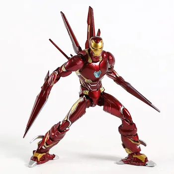 Avengers Infinity Kara Dzelzs Vīrs MK50 Nano Ieroci Uzstādīt PVC Rīcības Attēls Kolekcionējamus Modelis Rotaļlietas