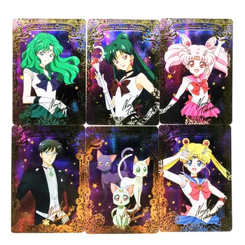 12pcs/set Sailor Moon Taivāna Iedeguma Paraksts Kristāla Rotaļlietas Hobiju Hobijs Kolekciju Spēļu Kolekcija Anime Kartes