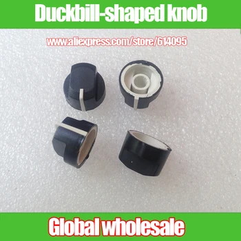 30pcs Black Duckbill formas knob19*14MM / Rotējošs Potenciometrs Encoder Band Slēdzis Audio rokturi, Vāks / Rievoto vārpstas caurumu 6mm