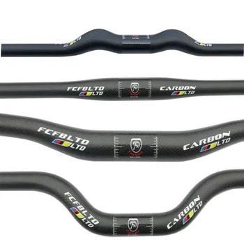 FCFB oglekļa šķiedras velosipēdu stūres matēts kalnu velosipēds oglekļa stūrei ir 25,4/31.8 mm BMX augstums 420mm - 760mm mtb velosipēdu daļām