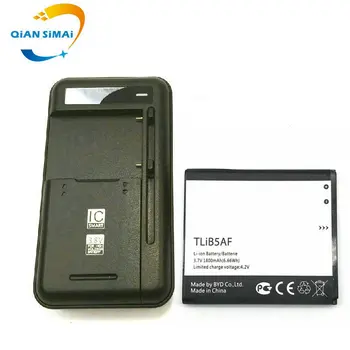 Jauns 1GB Universālais akumulatoru Lādētājs + 1GB TLiB5AF 1800mAh Augstas kvalitātes TCL Neel 997D OT-997 OT997 Mobilais Tālrunis