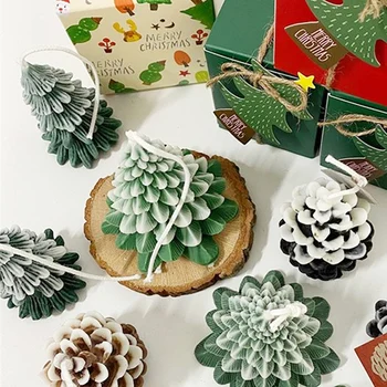 3D Ziemassvētku Eglītes Forma Pārtikas Klases Silikona Veidnē Aromterapijas Sveces, Ziepes, Pomādes Kūka Pelējuma Pieņemšanas DIY Kūka Dekori