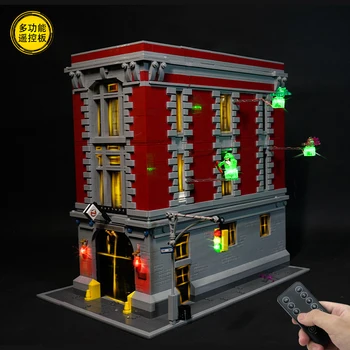 KM Tikai Led Light Komplekts Saderīgs ar 75827 Ēkas Pilsētas Ielu Ghostbusters Firehouse Mītne 16001 Bloki LED Rotaļlietas, Dāvanu
