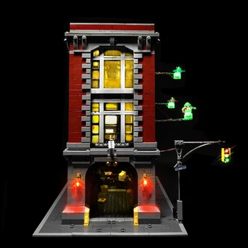 KM Tikai Led Light Komplekts Saderīgs ar 75827 Ēkas Pilsētas Ielu Ghostbusters Firehouse Mītne 16001 Bloki LED Rotaļlietas, Dāvanu