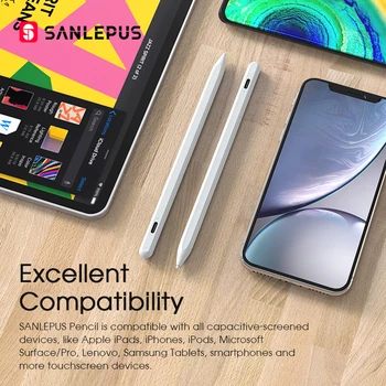 SANLEPUS Aktīvo Irbuli Apple Zīmuli par 2 iPad, Android Planšetdatori mobilo Telefonu Samsung Xiaomi Pro Air 3 Universālo Zīmēšanas Touch Zīmuli
