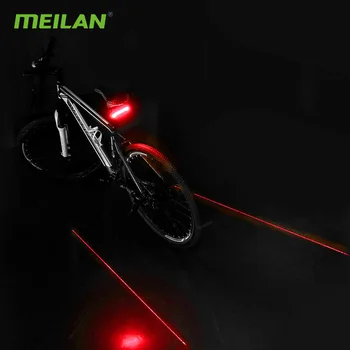 MEILAN Velosipēds Gaismas Bezvadu aizmugurējo velosipēdu gaismas USB Uzlādējams LED Gaismas Lampa Nakts Drošu Laternu Velosipēdu Piederumi