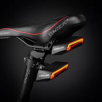 MEILAN Velosipēds Gaismas Bezvadu aizmugurējo velosipēdu gaismas USB Uzlādējams LED Gaismas Lampa Nakts Drošu Laternu Velosipēdu Piederumi