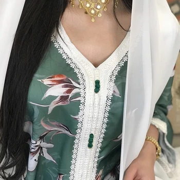 Siskakia Etniskā V Kakla Lentes Maxi Kleita Rudenī 2020. Gadam Zaudēt Musulmaņu Jalabiya Abaya Kleitas Pilnu Piedurknēm Arābu Islāma Dubaija Drēbes