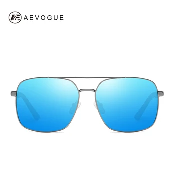 AEVOGUE Jaunas Saulesbrilles Vīriešiem Divas Sijas Laukumā Retro Polarizētās Metāla Rāmis Modes Unisex, Saules brilles UV400 AE0774