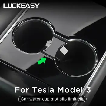 LUCKEASY auto ūdens kausa spēļu slīdēšanas ierobežot klipu Par Tesla model 3 un Tesla model Y 2017-2019 ABS Auto tases turētājs ierobežotājs
