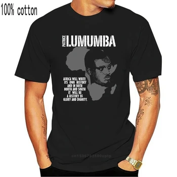 Patrice Lumumba T-Krekls Melns Dzīvi Jautājums Vīriešiem 2019 Vasaras Apaļu Kakla Vīriešu T Krekls Lēti Pārdot 100 % Kokvilnas Top Tee