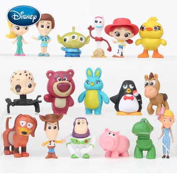 Disney 17pcs/set lelle Rotaļlietu Stāsts 4 rokas, lai darīt, Koka/Buzz Lightyear/Tracy/hug dragon/gans sieviete lelle, rotaļlietas, rotas