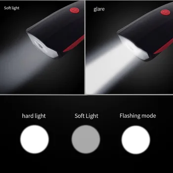 USB Uzlādes Velosipēda Priekšējo Lukturu 3 Režīmi LED Kalnu Velosipēds Aizmugurējie Lukturi Velo Lukturīti Lampas MTB Velosipēds Taillight