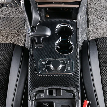 ABS Oglekļa Šķiedras Jeep Grand Cherokee-2017 Automašīnu pārnesumu pārslēgšanas slēdzis karkasa paneļu Apdare Vāciņš Melns Auto Stils Aksesuāri