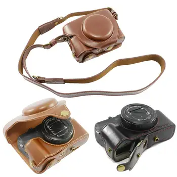 Precīza Pilna ķermeņa Fit PU ādas digitālās fotokameras soma soma vāks Canon Powershot G5 X Mark II zīme 2 G5X II G5X 2 Ar Siksnu