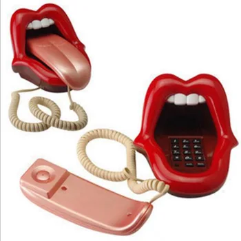 Smieklīgi Sīkrīkus Sarkanā Atvērt Lielu Muti Tālrunis Unikāls Mēles Rievots Tālruņa Vadu Līnijas Vadu Telefona Galda, Rakstāmgalda, Telefonu, Mājas Birojam