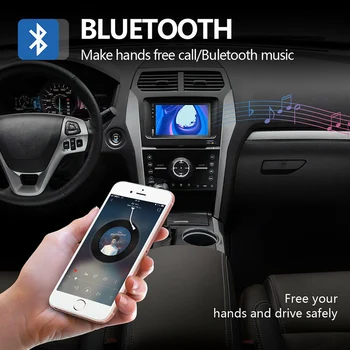 7 Collu 2 DIN Auto Stereo MP5 Multivides Atskaņotāju Auto Radio Android Apple Carplay skārienjutīgais Ekrāns, Bluetooth, USB, FM Autoradio Auto Spēlētājs