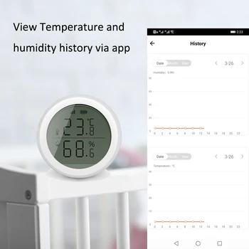 Tuya ZigBee Smart Home Temperatūras Un Mitruma Sensors Ar LED Ekrānu TUYA Smart Dzīves APP Darbi Ar Tuya Zigbee Centrmezglu