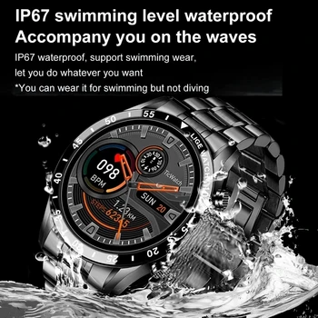 LIGE 2020. gadam Jauna Tērauda Joslu Ciparu pulkstenis Vīriešu Sporta Pulksteņi Elektronisko LED Vīriešu Rokas pulksteņi Vīriešu Pulkstenis Ūdensizturīgs Bluetooth Stundu