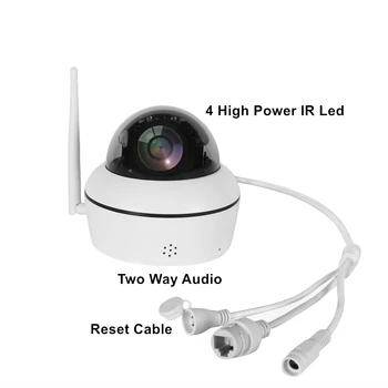 Bezvadu MINI PTZ IP WIFI Kameru Āra IS 50M divvirzienu Audio Ātrums Dome 5MP CCTV Drošības IP Kameras ONVIF P2P PROGRAMMU CamHi