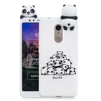 Etui par Xiaomi Redmi 5 Plus Lietu Vāku Redmi 5 3D Gudrs Panda Unicorn Silīcija Gadījumā Būtiska, lai Xiaomi Redmi 5 Plus Xiomi Gadījumā Meitene