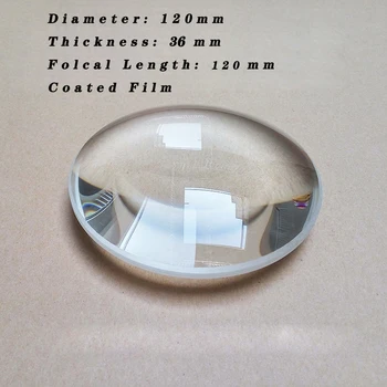 Optiskā Izliektas lēcas Diametrs 120mm ,120mm Fokusa Garums K9 Testa Stikla Mācīt fiziku, Instrumentu Triple Prizmu Sensori