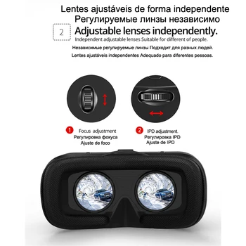 Par Shinecon 6.0 Kartona 3D Virtuālās Realitātes Ķivere VR Brilles, Austiņas Stereo VR Brilles par 4.5-6.5