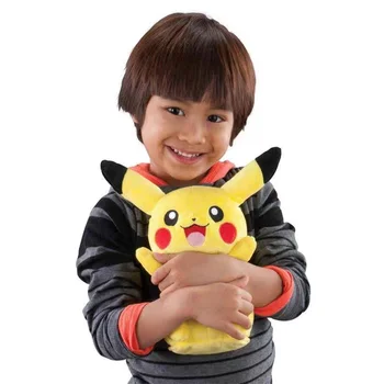 Anime Pokemon Pikachu Plīša Rotaļlieta Var Runāt Gaismas Jauki Balss Kustīgajām Ausīm Kvēlojošs Vaiga Elektriskā Pildījumu Lelles 26cm Bērniem Dāvanu