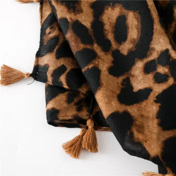 [RUNMEIFA] Modes Sieviešu Savvaļas Leopards drukāt šalle šalles un wraps Sjaals famale Kokvilnas Ilgi Cape Lakatu, Šalli foulard femme