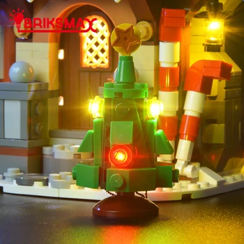 BriksMax Led Light Up komplekts 10245 Ziemassvētku vecīša Darbnīca
