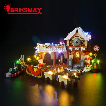 BriksMax Led Light Up komplekts 10245 Ziemassvētku vecīša Darbnīca