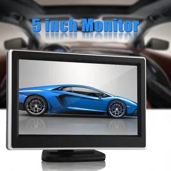 5 Collu TFT LCD Digitālais Panelis Krāsu ekrāns Automašīnu Atpakaļskata Monitors ar 2 Video Ieejas Automašīnas Atpakaļgaitas Kamera, VCD/DVD/GPS/Kameras