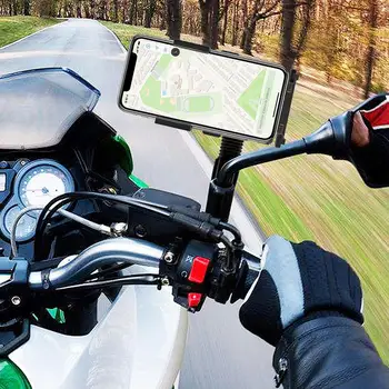 Motociklu, Velosipēdu Telefonu Turētājs Āra Kalnu Velosipēds EScooter Motociklu Izjādes Tālrunis Navigācijas Grozāms Velosipēdu Tālruņa Turētājs