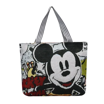 Disney Mickey Mouse plīša riņķa soma pleca Karikatūra Liela Jauda, Pircējs dūriens Audekls dāma gudrs sieviešu rokassomu