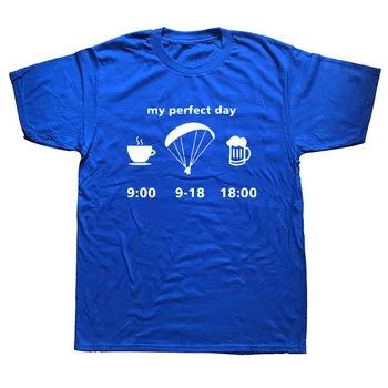 Mans Ideāls Paragliding Dienu T-Krekls Mens Casual Stilā Ar Īsām Piedurknēm Lielgabarīta Streetwear Hip Hop T Krekli Draugu Dāvana